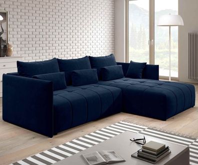 FURNIX Sofa YALTA Couch ausziehbar mit Bettkasten und Kissen Schlafsofa MH 77