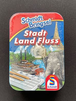 Stadt Land Fluss - Schmidt Bringsel Dosenspiel Reisespiel Schmidt Spiele NEU