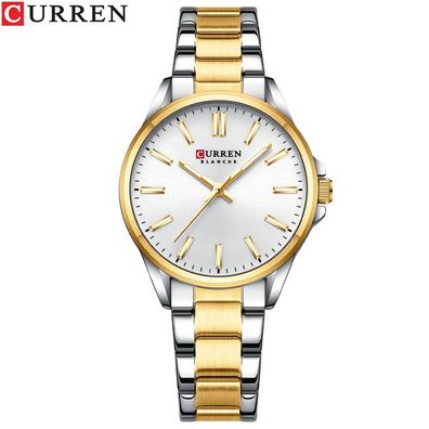 Watch Women Casual Stainless Steel Watches Simple Women Round Dial Quartz