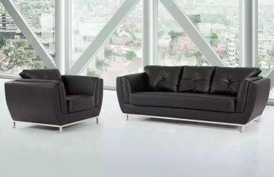 Sofagarnitur Sofa Luxus 3 + 1 Sessel Dreisitzer Sessel Sitzer Garnitur Modern