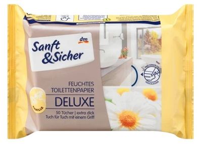 Sanft&Sicher Deluxe Kamille Toilettenpapier, 50 Stk.