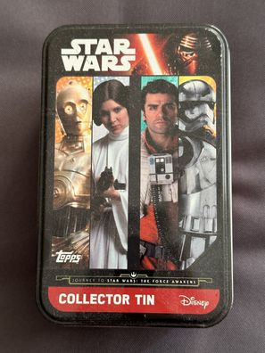 Topps Star Wars The Force Awakens Collectors Tin Trading Cards Disney Neu & OVP
