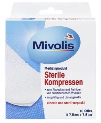 Mivolis Sterile Kompresse - 10er Pack