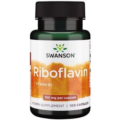 Swanson, Riboflavin, Vitamin B2, 100mg, 100 Kapseln