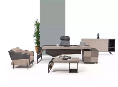 Luxus Arbeitszimmer Eckschreibtisch Designer Möbel Büromöbel Tische Schreibtisch