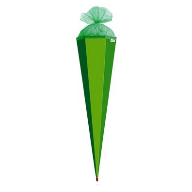 Roth XXL-Basteltüte, grün, 100cm, eckig, Rot(h)-Spitze, Tüllverschluss