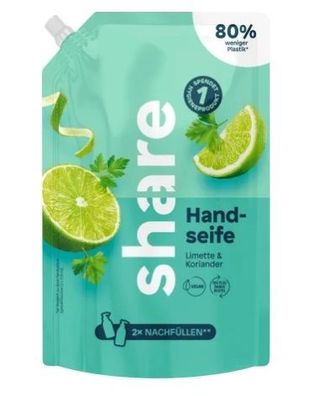 Nachfüllset für Flüssigseife Limette & Koriander, 500 ml