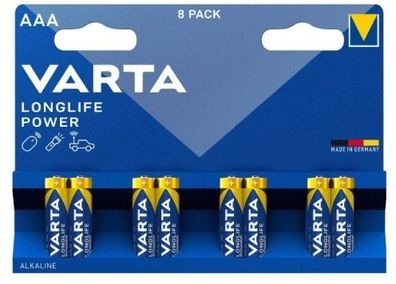Varta AAA Batterien, Langzeit-Power, 8 Stk.