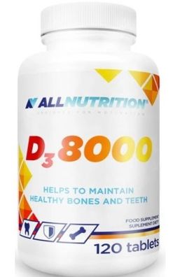 Allnutrition D3 8000, 120 Tabletten - Vitamin-D Ergänzung