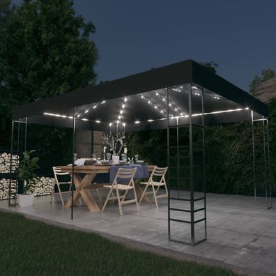 Pavillon LED-Lichterkette Überdachung Terrassenüberdachung Garten Outdoor