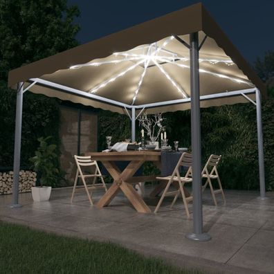 Pavillon LED-Lichterkette Überdachung Terrasse Garten Outdoor
