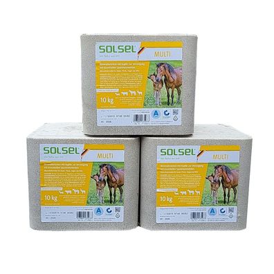 Solsel Extra 3x10kg Mineralstein Salzleckstein Leckstein