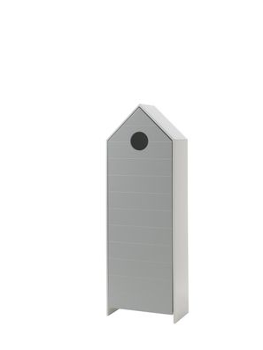 Schrank CASAMI 57,6x171,3x37 cm MDF Weiß und Grau
