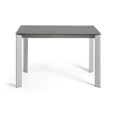 Tisch Axis ausziehbar 120 (180) cm Keramik Schwarz und graue Beine