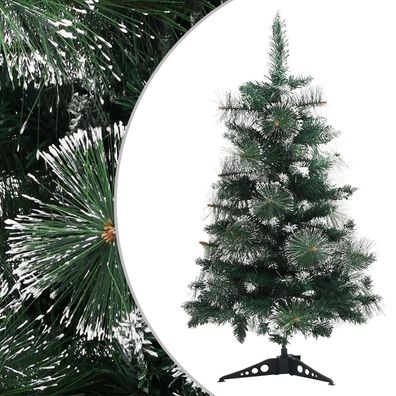 Künstlicher Weihnachtsbaum mit Ständer Grün und Weiß PVC