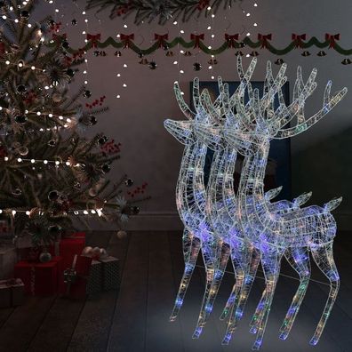 LED-Rentiere Acryl Weihnachtsfiguren Weichnachten Dekoration Outdoor