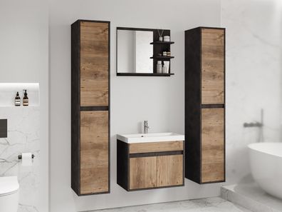 Badmöbel-Set Cyprus XL Badezimmer Modern Stil Komplett Badmoebel mit Waschbecken