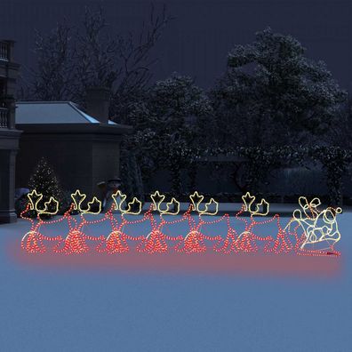 Weihnachtsbeleuchtung XXL-Rentiere Schlitten Weihnachtsdekoration