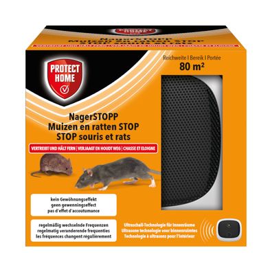 Protect Home NagerStopp 80qm - Ultraschall gegen Nager wie Mäuse und Ratten