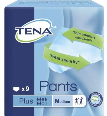 TENA Pants Plus 9er Pack - Saugfähige Unterwäsche