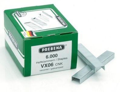 Prebena Klammern VX06 CNK verzinkt 6,0mm für AEG BeA Bosch Novus Typ 53 Rapid R53 KL-