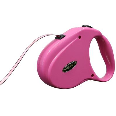 Hundeleine HLC-05S pink Automatikleine Langlaufleine Gurtleine