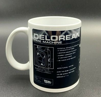 Delorean Time Machine Zurück in die Zukunft Kaffebecher Mug Kaffee Tasse Neu Org