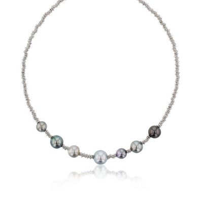 Luna-Pearls - 216.0908 - Collier - Damen - 925er Silber rhodiniert