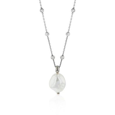 Luna-Pearls - 216.0826 - Collier - Damen - 925er Silber rhodiniert