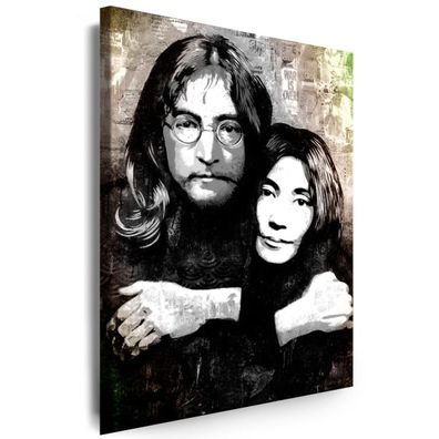 Bilder Beatles J. Lennon und Yoko Kunstdruck Leinwandbilder Top