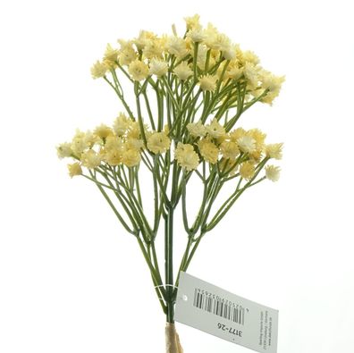 DEKO® Florale Schleierkraut Gelb Bündel 26 cm - Kunstblumen