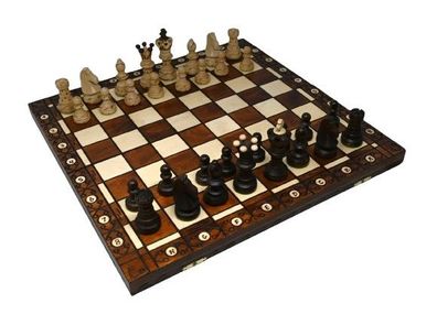 Chessebook Schachspiel Hochwertiges Schachbrett aus Holz Chess Board Set 52 x 52