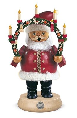 Räuchermann - Weihnachtsmann mit Kerzenbogen