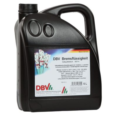 DBV-Bremsflüssigkeit (vollsynthetisch) 4 x 5-Liter-Kanne