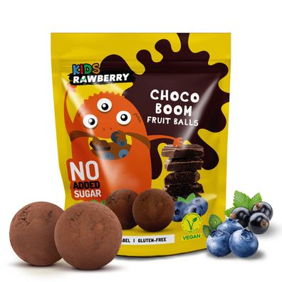 Rawberry Kinder Choco Boom Fruchtbällchen, ohne Zuckerzusatz, Glutenfrei, Vegan