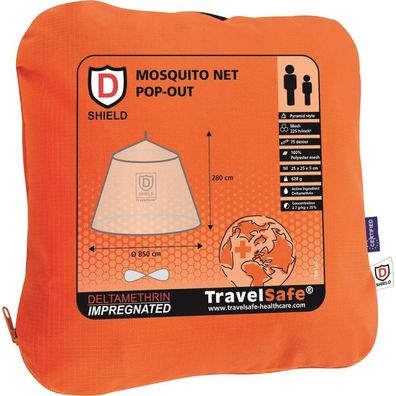 Travelsafe - TS0125 - Insektenschutznetz - imprägniert - mit Befestigungsmaterial