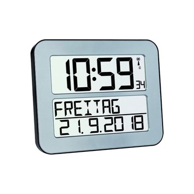 TFA - Digitale Funkuhr Timeline MAX - 60.4512.54 - silber