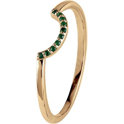 Jacques Lemans - Ring Sterlingsilber vergoldet mit Green Onyx - SE-R124F