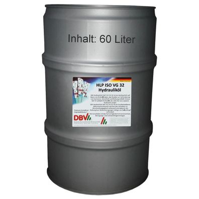 DBV-BIO-Hydrauliköl HLP ISO VG 32-68 (biologisch abbaubar!) 60-Liter-Fass