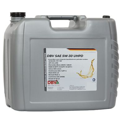 DBV SAE 5W/30 UHPD Synthetik-Öl neuster Technologie 20-Liter-Kanister