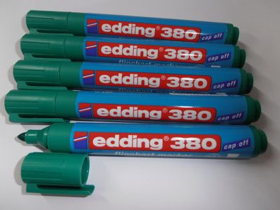 5 Stück Edding 380 flipchart-marker grün 1,5-3mm Flipchartmarker Stifte