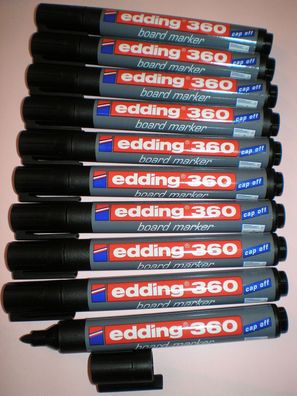 10 Stück Edding 360 board-marker schwarz 1,5-3mm Boardmarker Stifte f Whiteboard