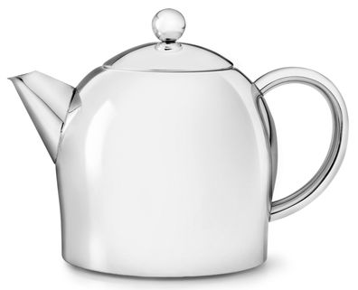 Teekanne 500 ml Edelstahl doppelwandig Kanne Teekessel klein Teebereiter Glanz