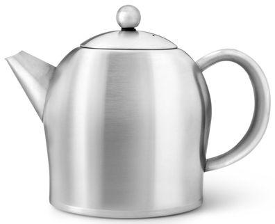 Teekanne 1000 ml Edelstahl doppelwandig matte Kanne Teekessel klein Teebereiter