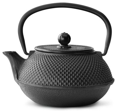 Teekanne Gusseisen 0.8 Liter Teekessel Asia Guss-Kanne emailliert Teefiltersieb