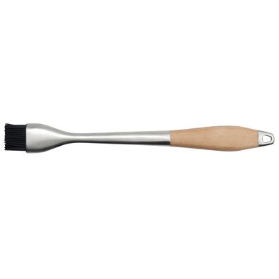 BBQ Grill-Silikon-Pinsel ca 43cm Edelstahl mit Holzgriff Bratenpinsel Backpinsel