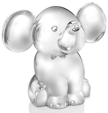 Sparbüchse Elefant versilbert 13cm Kinder Spardose Sparschwein Money-Box Sparbox