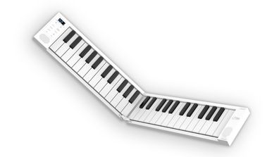 Carry-on Piano, transportabel, faltbares Klavier, 49 Tasten, weiß