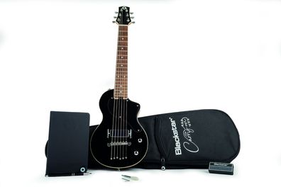 Carry-on Travel Pack mit Reise-Gitarre schwarz und Blackstar amPlug und Zubehör