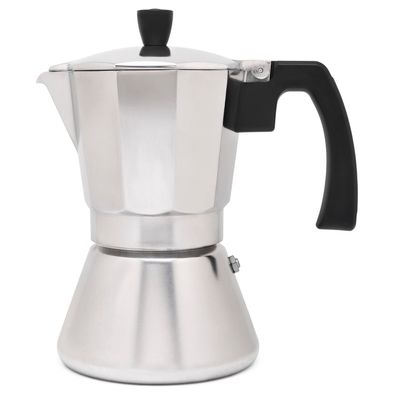 Espressokocher Induktion silber 0.3 Liter 6 Tassen Kaffeebereiter Coffee Maker